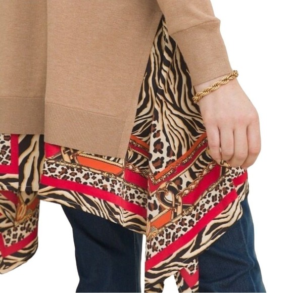 Chico's fabulously scarf hem‎ long cardigan size 12 NWT - Picture 7 of 14